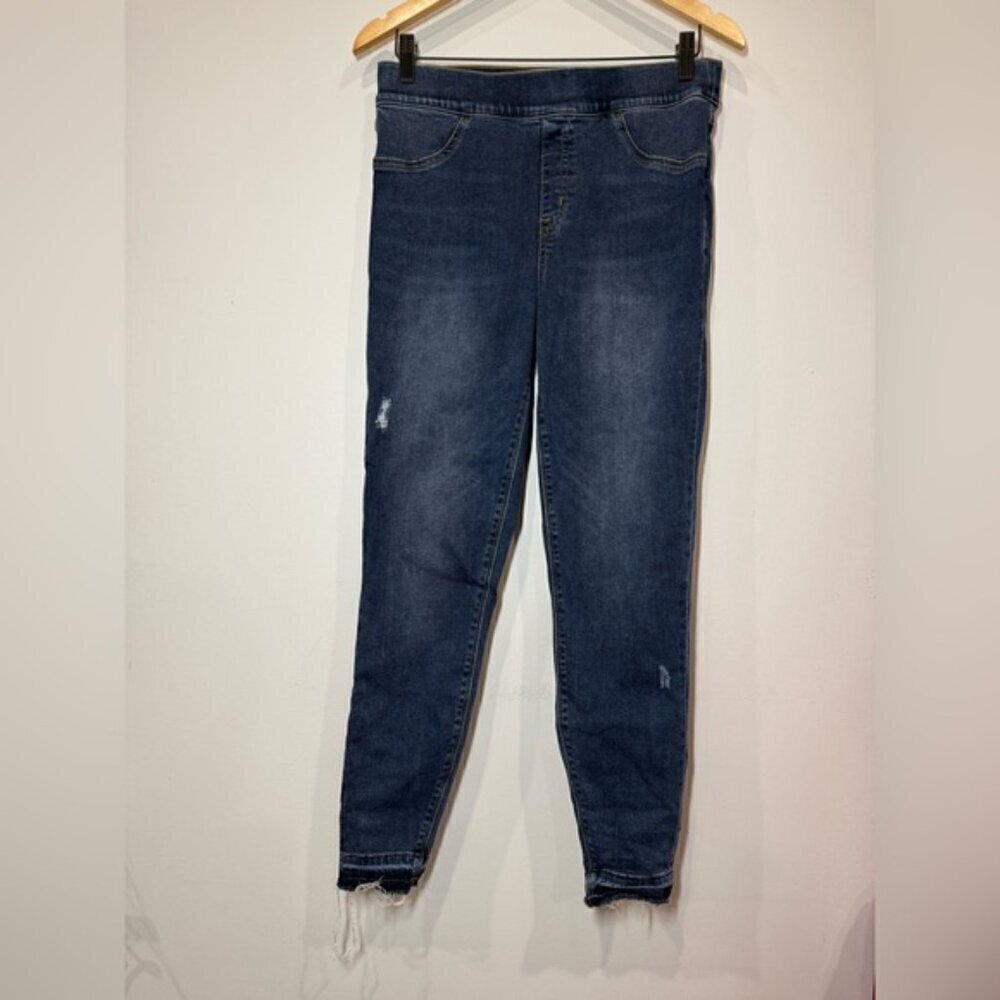 SPANX Distressed Ankle Skinny Jeans size L - Picture 4 of 9